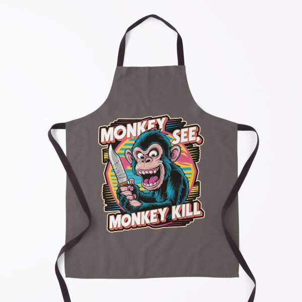 Item preview, ''Monkey See, Monkey Kill'' Funny Crazy Monkey T-Shirt designed and sold by Witty Shirts.
