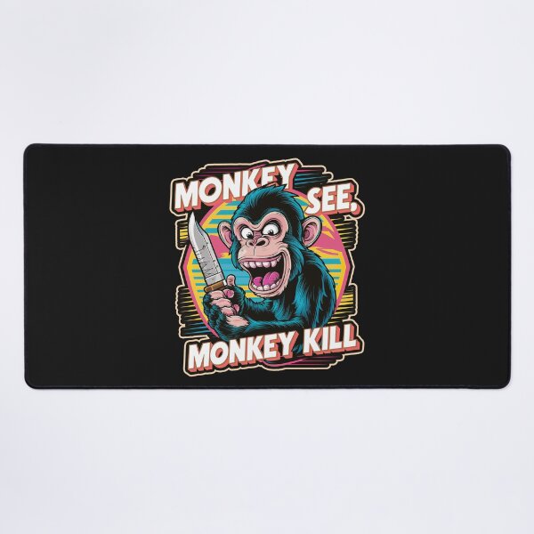 Item preview, ''Monkey See, Monkey Kill'' Funny Crazy Monkey T-Shirt designed and sold by Witty Shirts.