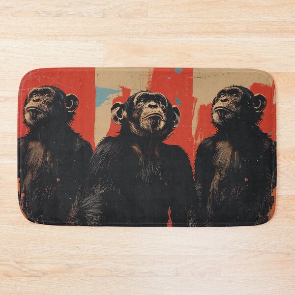Item preview, Three monkeys. Creative funny monkeys. Animal art designed and sold by GiriaGallery.