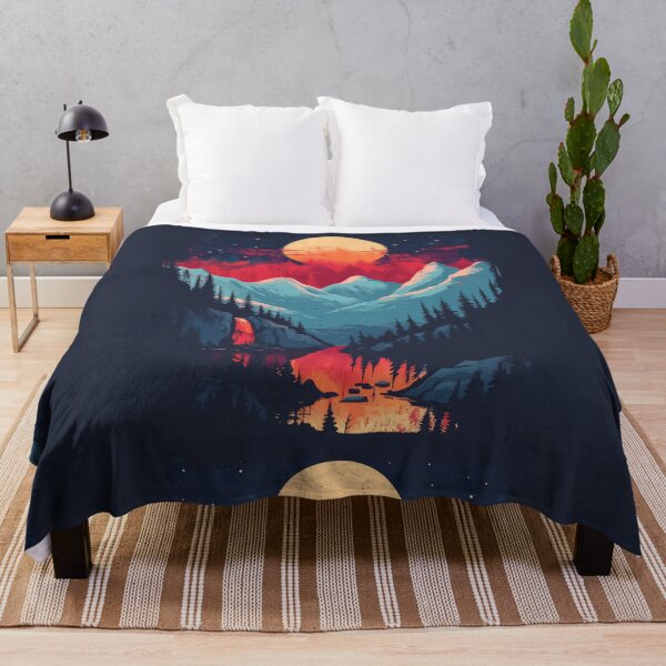 Item preview, Moonlight and Nature At Night Mountains Forest Scenery designed and sold by SayItWithYours.