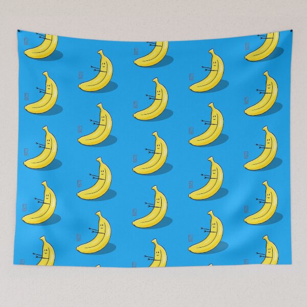 Item preview, Funny Banana - Banana Sit Ups - Cute Banana Blue designed and sold by katwuArt.