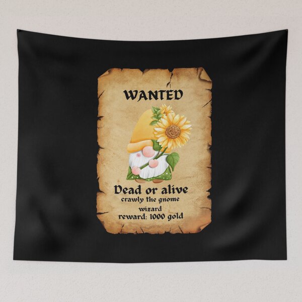 Item preview, wanted poster gnomes wizard tiktok pt3 designed and sold by cloudzer0000.