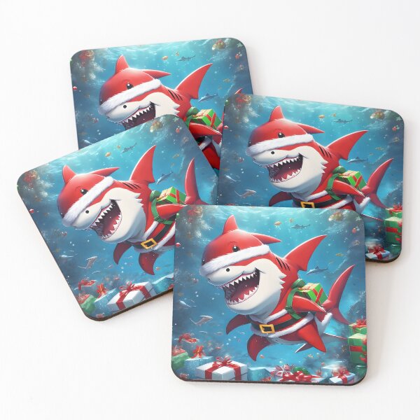 Item preview, Fun "Anime Shark in Santa Claus Costume" Design - Perfect for Holiday Cheer designed and sold by InwzaDesign.