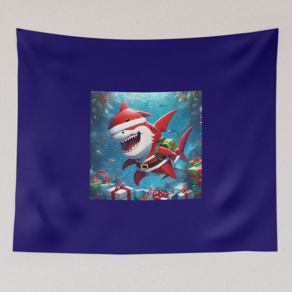 Item preview, Fun "Anime Shark in Santa Claus Costume" Design - Perfect for Holiday Cheer designed and sold by InwzaDesign.