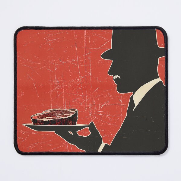 Item preview, Gentleman and steak. Creative food art. designed and sold by GiriaGallery.