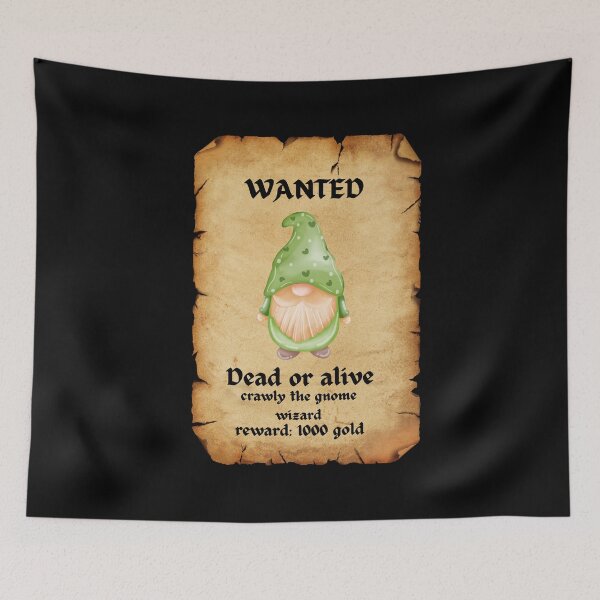Item preview, wanted poster gnomes wizard tiktok pt4 designed and sold by cloudzer0000.