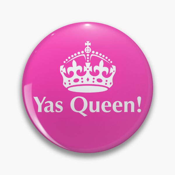 Item preview, Yas Queen! White Slogan, with a crown above it. designed and sold by Foundry88.
