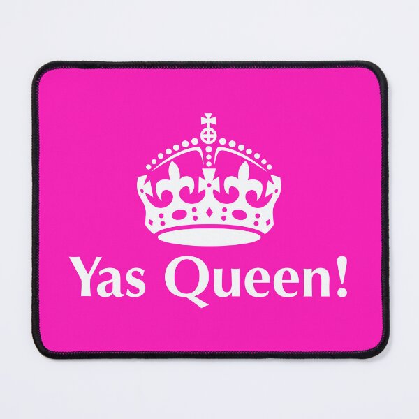 Item preview, Yas Queen! White Slogan, with a crown above it. designed and sold by Foundry88.