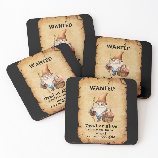 Item preview, wanted poster gnomes wizard tiktok pt5 designed and sold by cloudzer0000.