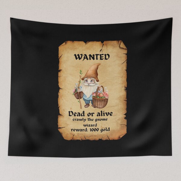Item preview, wanted poster gnomes wizard tiktok pt5 designed and sold by cloudzer0000.