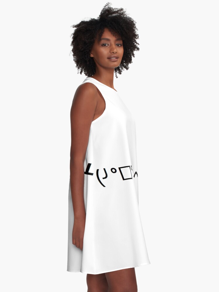 "Flipping Tables Funny Emoticon Emoji" ALine Dress by Martstore