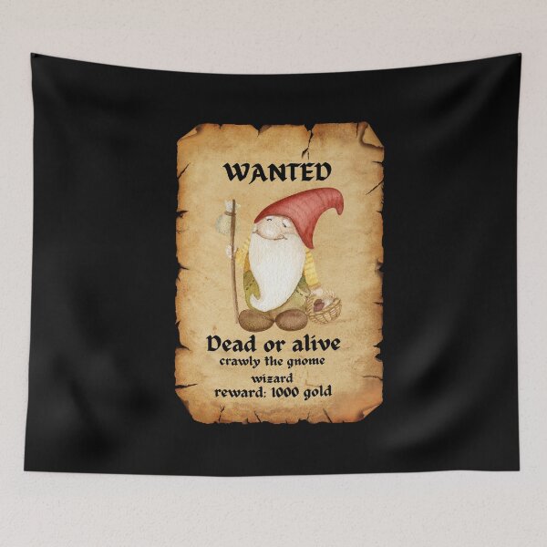 Item preview, wanted poster gnomes wizard tiktok pt6 designed and sold by cloudzer0000.