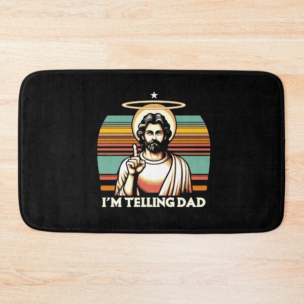 Artikelvorschau, Vintage Jesus I'm Telling Dad Funny Religious Christian  entworfen und verkauft von Dressed For  Duty.