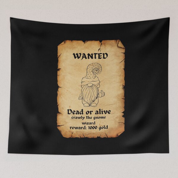 Item preview, wanted poster gnomes wizard tiktok pt7 designed and sold by cloudzer0000.