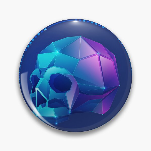 Item preview, cyber crime low poly skull futuristic programming interface designed and sold by NiamLab.