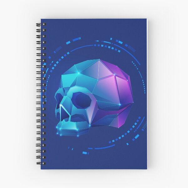Item preview, cyber crime  low poly skull futuristic programming interface designed and sold by NiamLab.