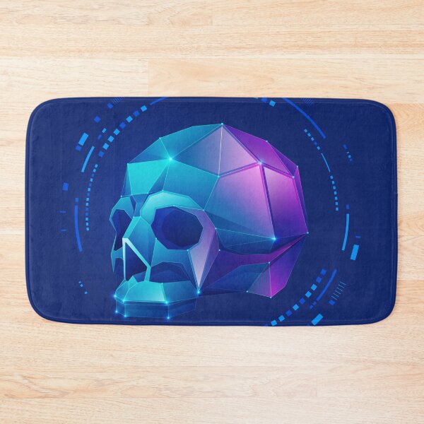 Item preview, cyber crime low poly skull futuristic programming interface designed and sold by NiamLab.