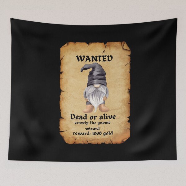 Item preview, wanted poster gnomes wizard tiktok pt8 designed and sold by cloudzer0000.