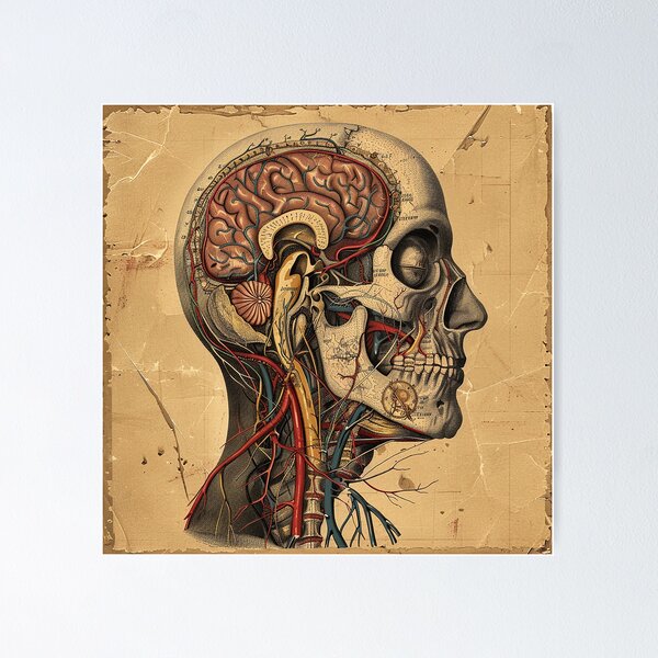 Item preview, Vintage Anatomy Art Medical Poster designed and sold by nomiraclehere.