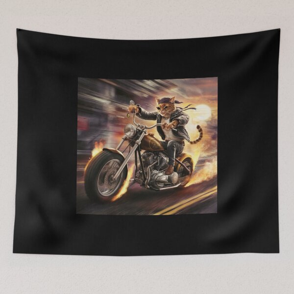 Item preview, Cat riding a motorcycle designed and sold by Art-Design-EM.
