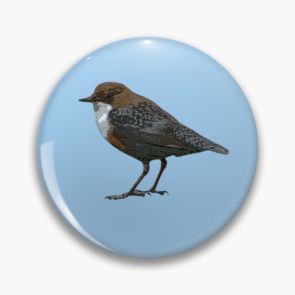 Item preview, White Throated European Dipper Color Design  designed and sold by designsasstultd.