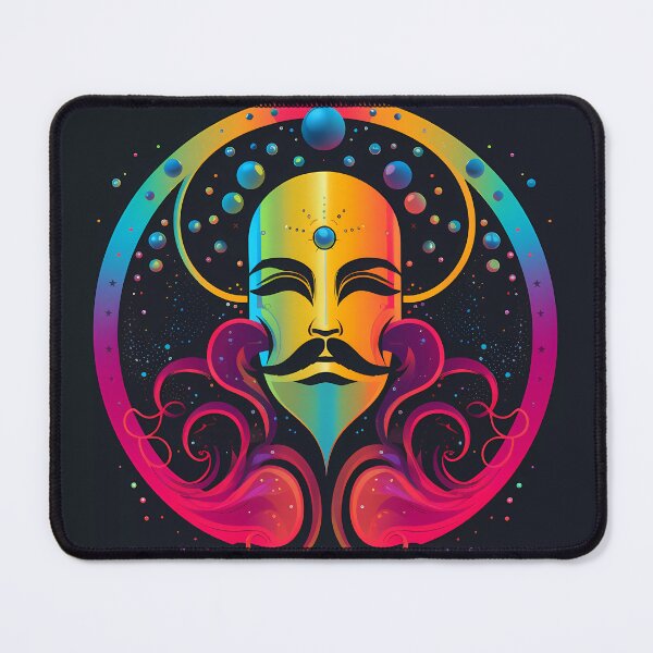 Item preview, “Crypto Futuristic Psychedelic Portrait” designed and sold by Art-Vortex-fr.