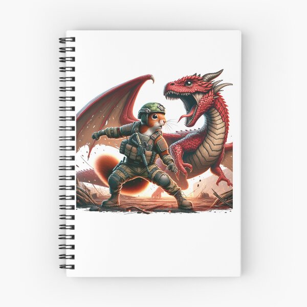 Item preview, Redcon in military uniform fighting with red dragon designed and sold by Redcon-fantasy.