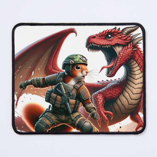 Item preview, Redcon in military uniform fighting with red dragon designed and sold by Redcon-fantasy.