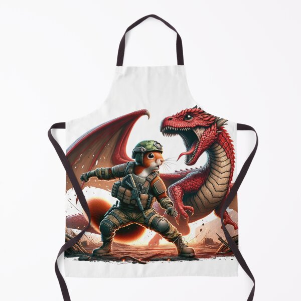 Item preview, Redcon in military uniform fighting with red dragon designed and sold by Redcon-fantasy.