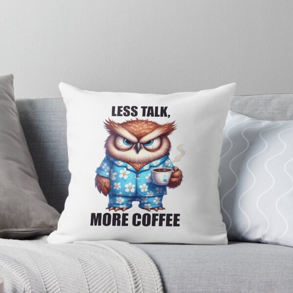 Item preview, Less Talk, More Coffee. Owl designed and sold by BanShopDG.