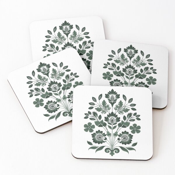 Item preview, Hungarian Folk Flower Design Green Color designed and sold by xiao xuans.