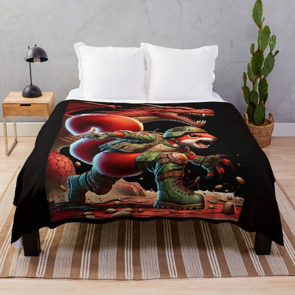 Item preview, Redcon in military uniform fighting with red dragon designed and sold by Redcon-fantasy.