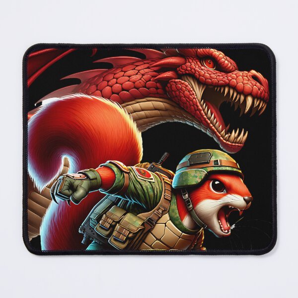 Item preview, Redcon in military uniform fighting with red dragon designed and sold by Redcon-fantasy.