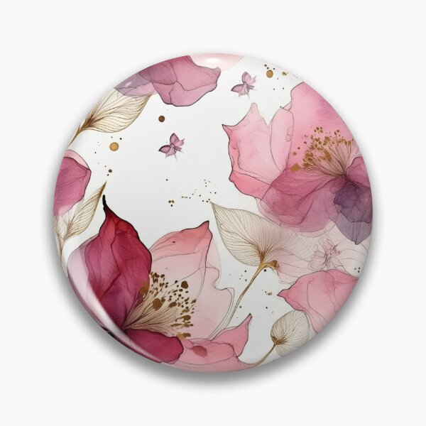 Item preview, Seamless pattern of red floral with delicate golden lining in watercolor style designed and sold by creativekrish.