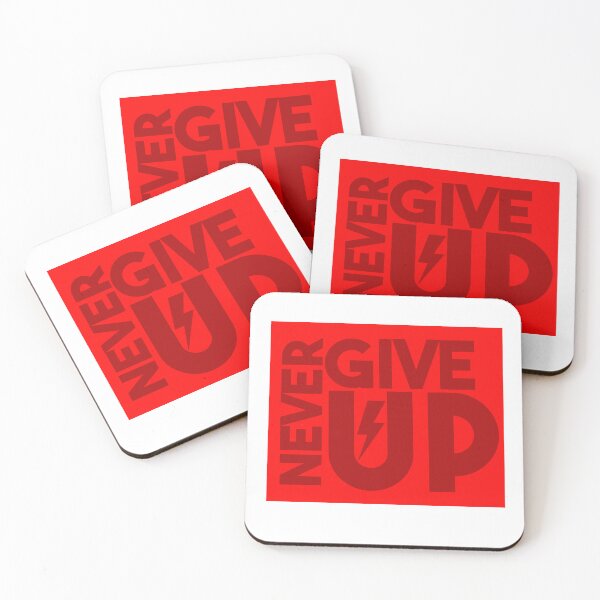 Item preview, never give up /red color designed and sold by Reallyoficial7.