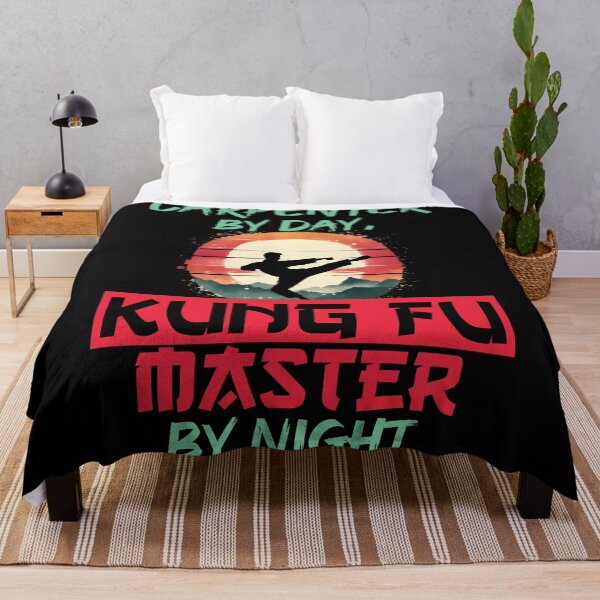 Item preview, Vintage Kung Fu Master & Carpenter Dual Life | T-Shirt Design | designed and sold by TheInkyOwl-TIO.
