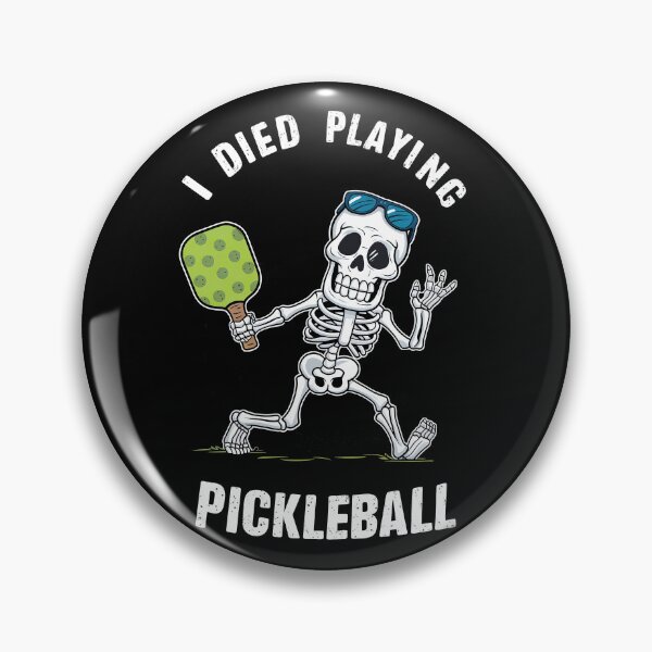 Artikelvorschau, Lustiges PICKLEBALL Shirt Pickle Ball Skelett Halloween Ich bin gestorben beim Pickleball entworfen und verkauft von MAPDDesigns.