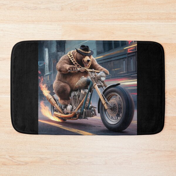 Item preview, Bear riding a motorcycle designed and sold by Art-Design-EM.