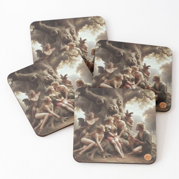 Item preview, Nymphs and Satyrs under an Ancient Oak Tree designed and sold by Magna Mater.