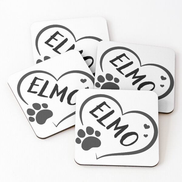 Item preview, Elmo name in a heart with a paw, great gift for dog or cat owners designed and sold by OCS1337.