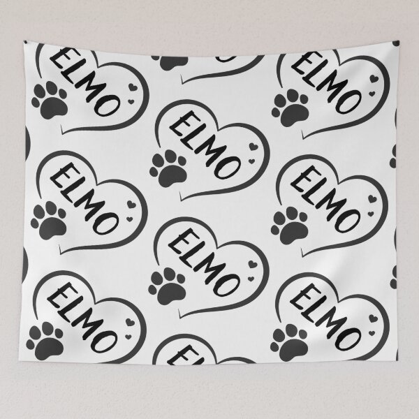 Item preview, Elmo name in a heart with a paw, great gift for dog or cat owners designed and sold by OCS1337.