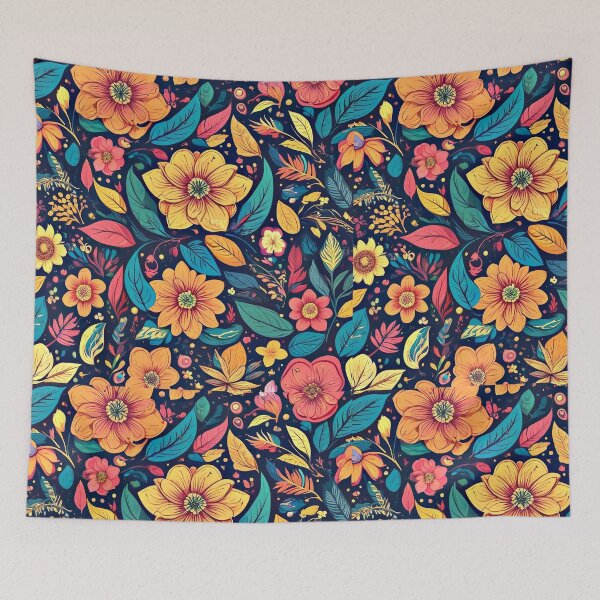 Item preview, Vibrant Floral Harmony designed and sold by Thai Vibe Studio.