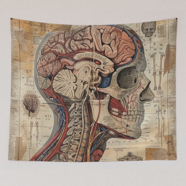 Item preview, Vintage Anatomy Art Medical Poster designed and sold by nomiraclehere.