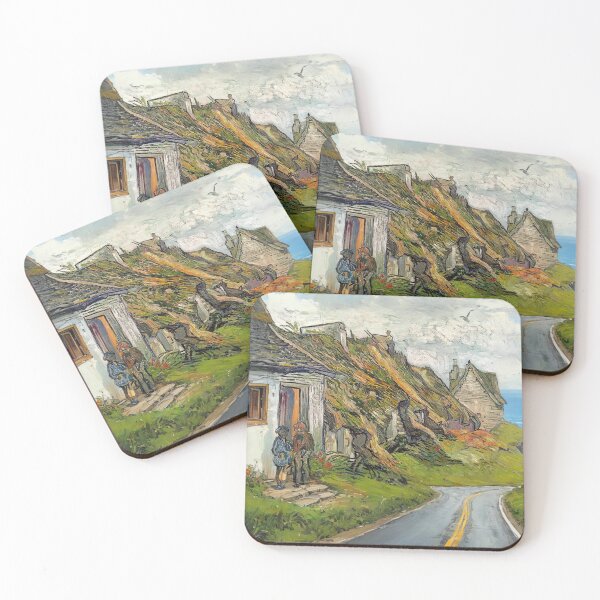 Item preview, Van Gogh - Thatched Cottages in Auvers Wallpaper designed and sold by MyTutina.