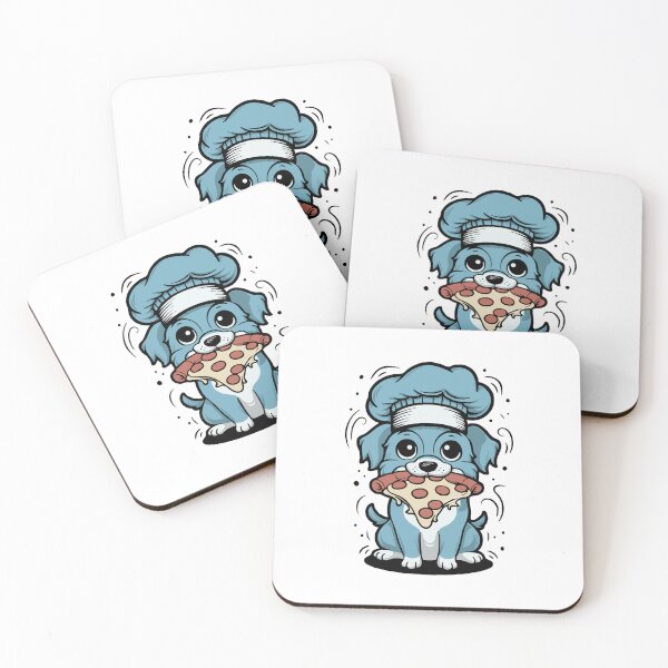 Item preview, Chef Dog Eating Pizza designed and sold by Kannan-Ravi.