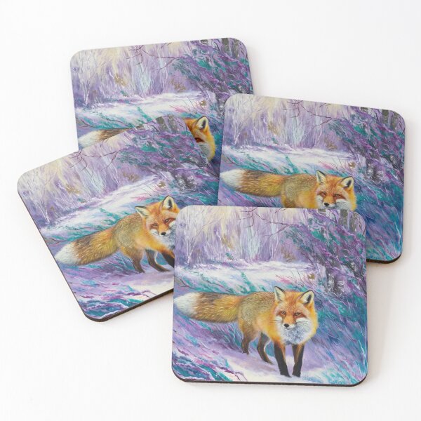Artikelvorschau, Fuchs-Porträt. Wintersaison, Schneefuchs, Vintage-Fuchs, Fuchs-Malerei, Claude Monet-Stil entworfen und verkauft von FoxVibes.