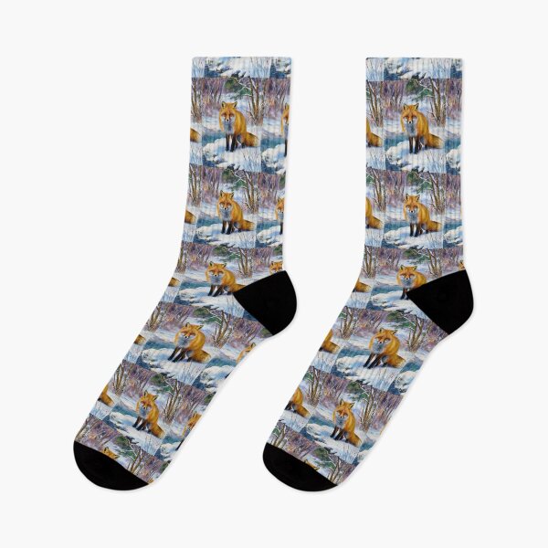 Artikelvorschau, Fuchs-Porträt. Wintersaison, Schneefuchs, Vintage-Fuchs, Fuchs-Malerei, Claude Monet-Stil entworfen und verkauft von FoxVibes.
