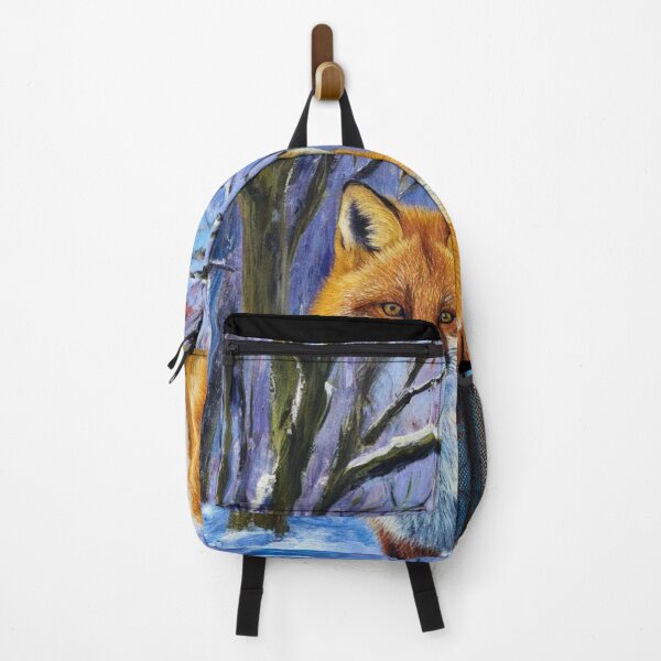Item preview, Fox Portrait. Winter season, snowy fox, vintage fox, fox painting, Claude Monet style designed and sold by FoxVibes.