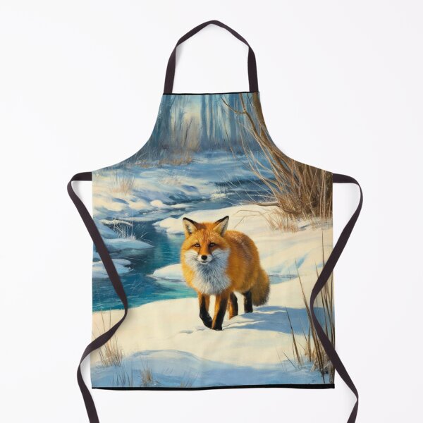 Item preview, Fox Portrait. Winter season, snowy fox, vintage fox, fox painting, Claude Monet style designed and sold by FoxVibes.