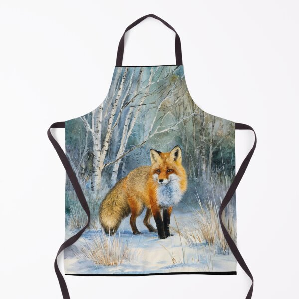 Item preview, Fox Portrait. Winter season, snowy fox, vintage fox, fox painting, Claude Monet style designed and sold by FoxVibes.